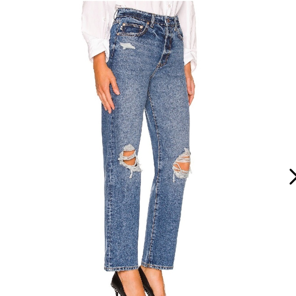 Lovers & Friends Ryan High Rise Straight Leg Jeans in Palm Canyon 25